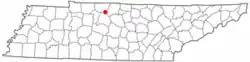 Location of Millersville, Tennessee