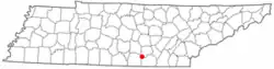 Location of Monteagle, Tennessee