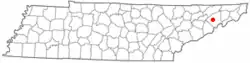 Location of Mosheim, Tennessee