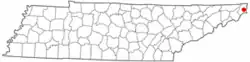 Location of Mountain City, Tennessee