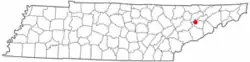 Location of New Market, Tennessee