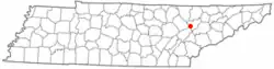 Location of Oliver Springs, Tennessee