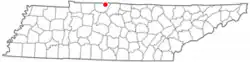 Location of Orlinda, Tennessee