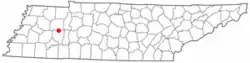 Location of Parkers Crossroads, Tennessee