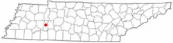 Location of Parsons, Tennessee