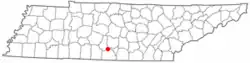 Location of Petersburg, Tennessee