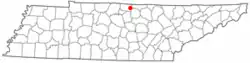 Location of RedBoilingSprings, TN