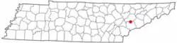Location of Rockford, Tennessee
