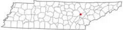 Location of Rockwood, Tennessee