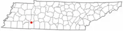 Location of Saltillo, Tennessee