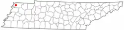 Location of Samburg, Tennessee