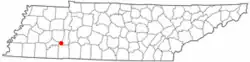 Location of Sardis, Tennessee