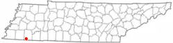 Location of Saulsbury, Tennessee