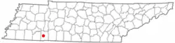 Location of Savannah, Tennessee