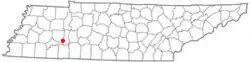 Location of Scotts Hill, Tennessee