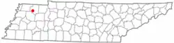 Location of Sharon, Tennessee