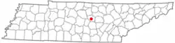 Location of Smithville, Tennessee