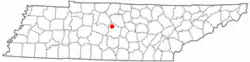 Location of Smyrna, Tennessee