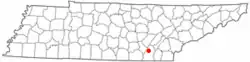 Location of Soddy-Daisy, Tennessee