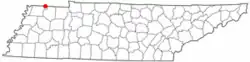Location of South Fulton, Tennessee