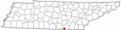 Location of South Pittsburg, Tennessee