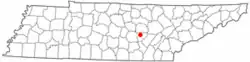 Location of Spencer, Tennessee