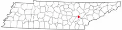 Location of Spring City, Tennessee