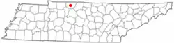 Location of Springfield, Tennessee