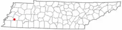 Location of Stanton, Tennessee