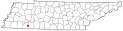 Location of Stantonville, Tennessee