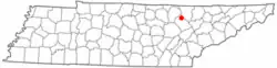 Location of Sunbright, Tennessee