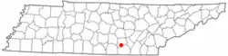 Location of Tracy City, Tennessee