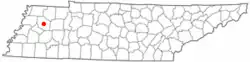 Location of Trenton, Tennessee