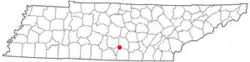 Location of Tullahoma, Tennessee