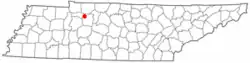 Location of Vanleer, Tennessee