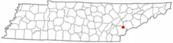 Location of Vonore, Tennessee