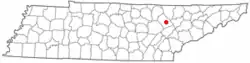 Location of Wartburg, Tennessee
