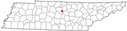 Location of Watertown, Tennessee