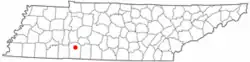 Location of Waynesboro, Tennessee