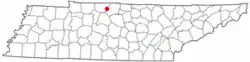 Location of White House, Tennessee