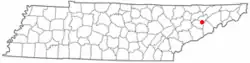 Location of White Pine, Tennessee
