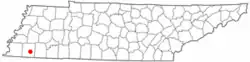 Location of Williston, Tennessee
