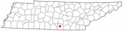 Location of Winchester, Tennessee