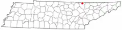 Location of Winfield, Tennessee