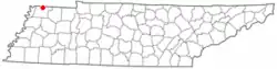 Location of Woodland Mills, Tennessee