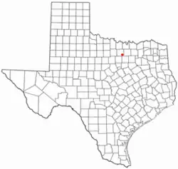 Location of Aurora, Texas