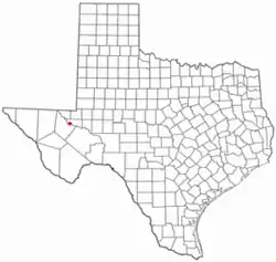 Location of Barstow, Texas