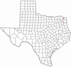 موقعیت DeKalb, Texas