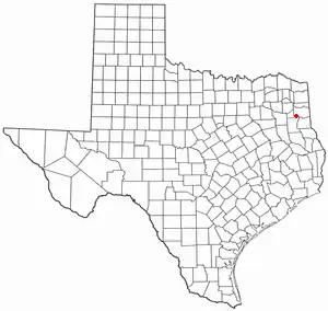 Location of Easton, Texas