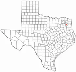 Location of Gilmer, Texas